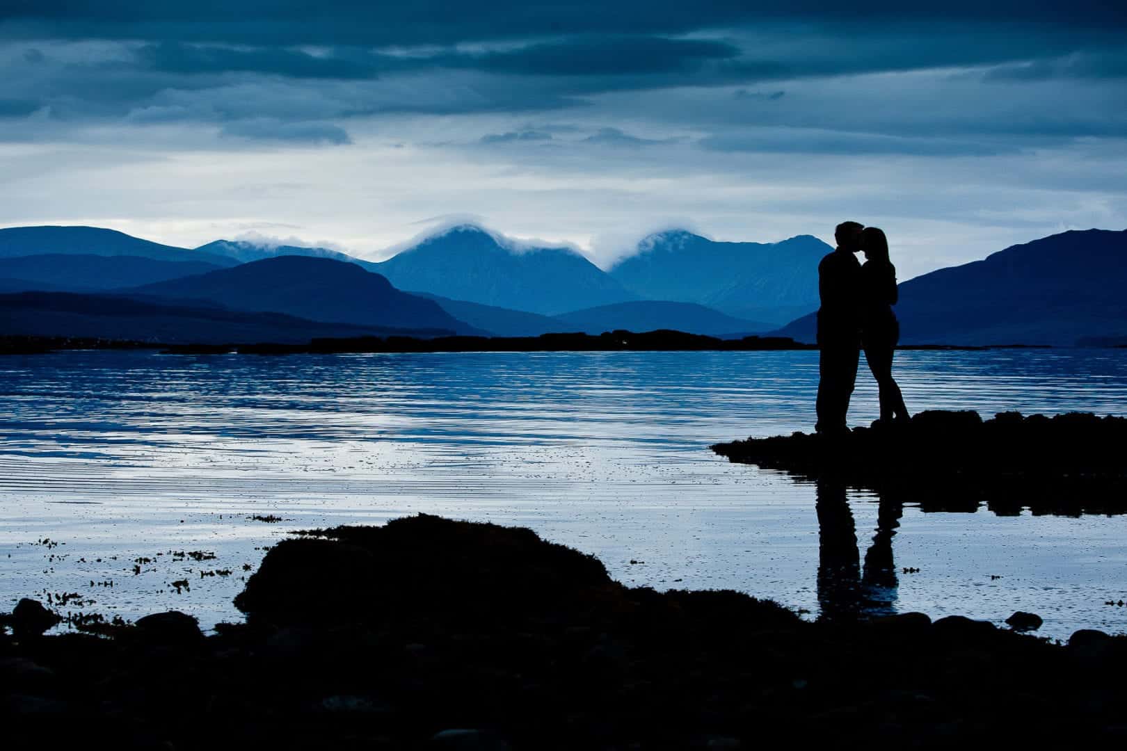 a couple photographed on their elopement on the isle of skye