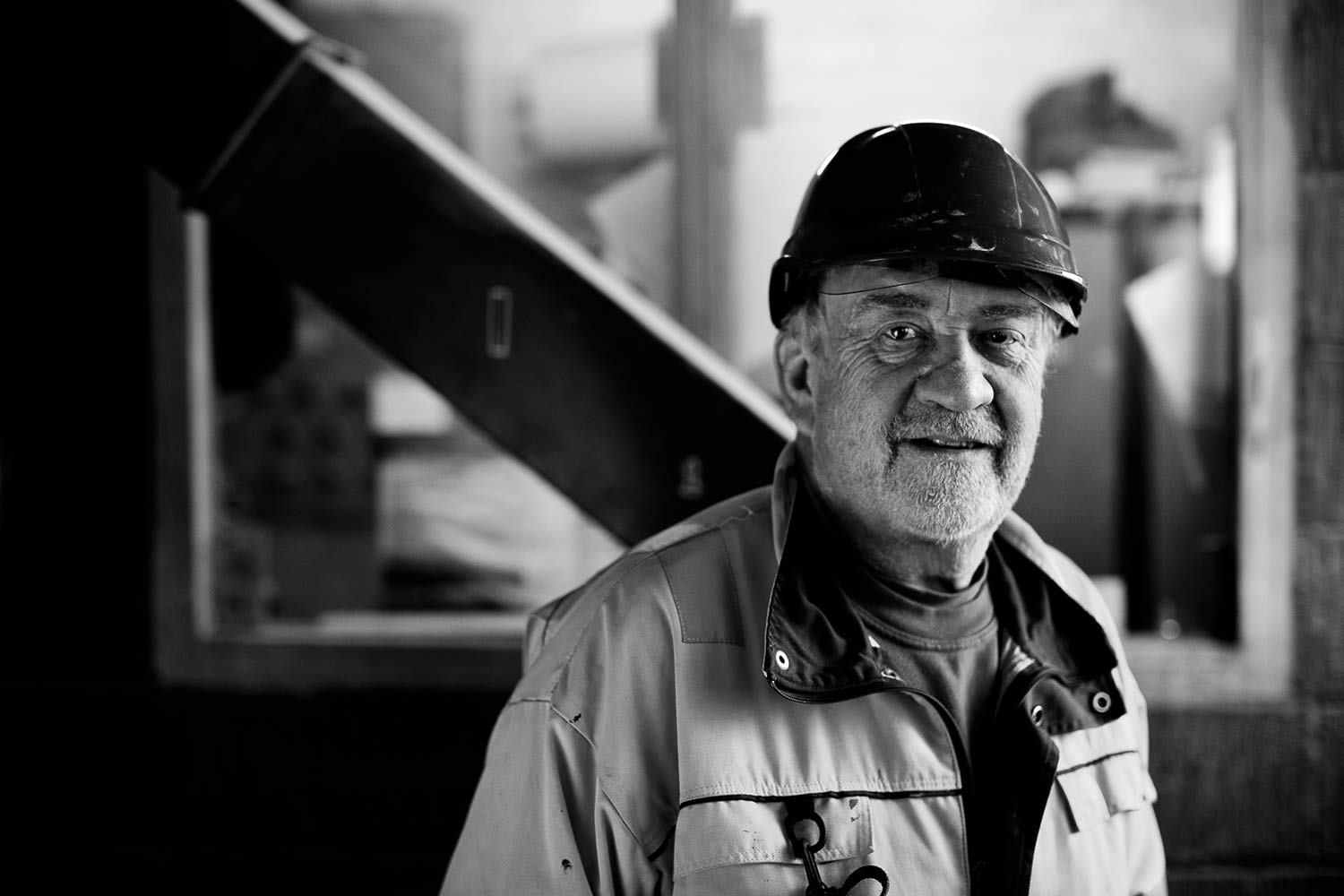 an editorial portrait of one of the workers at bairds malt in pencaitland.
