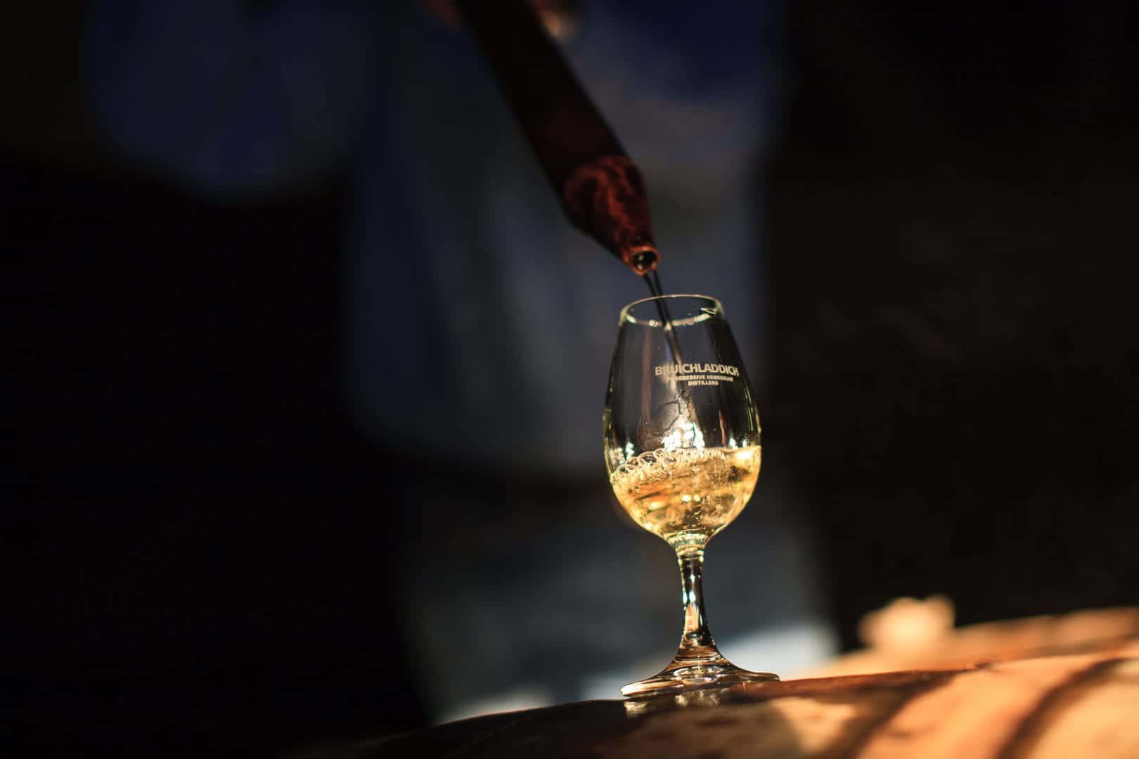 bruichladdich whisky being sampled from a cask