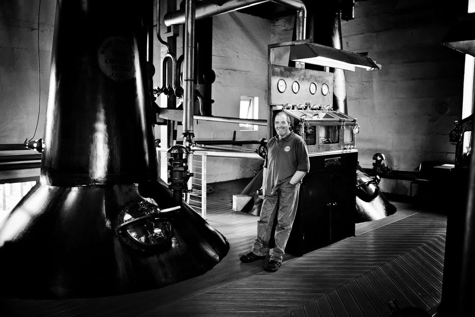 budgie, a member of the team at bruichladdich distillery