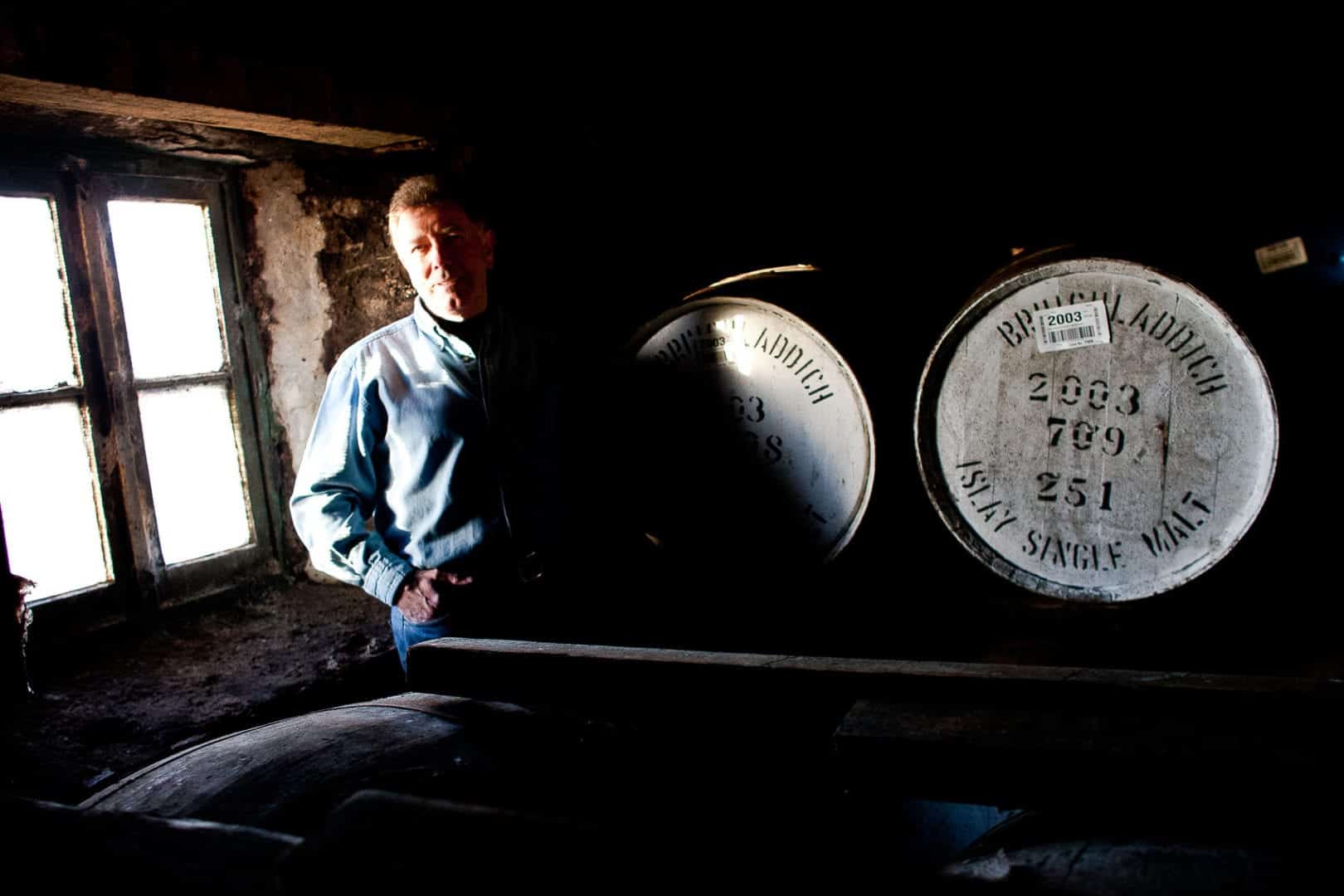 jim mcewan of bruichladdich distillery photographed by scotch whisky photographer roddy mackay