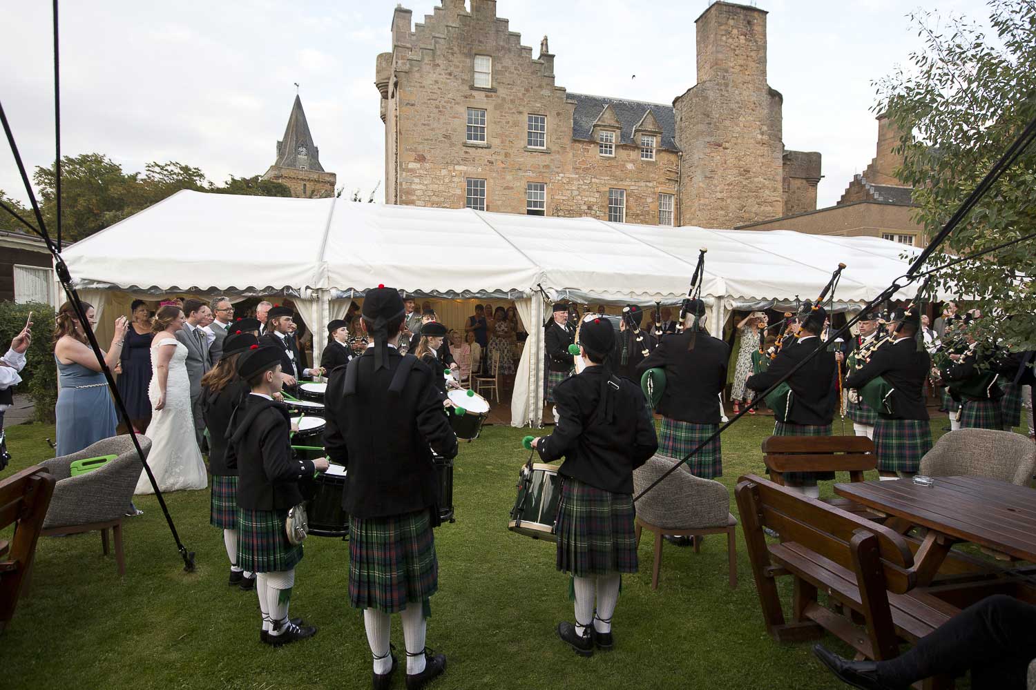 Dornoch Castle Marquee Pipe Band