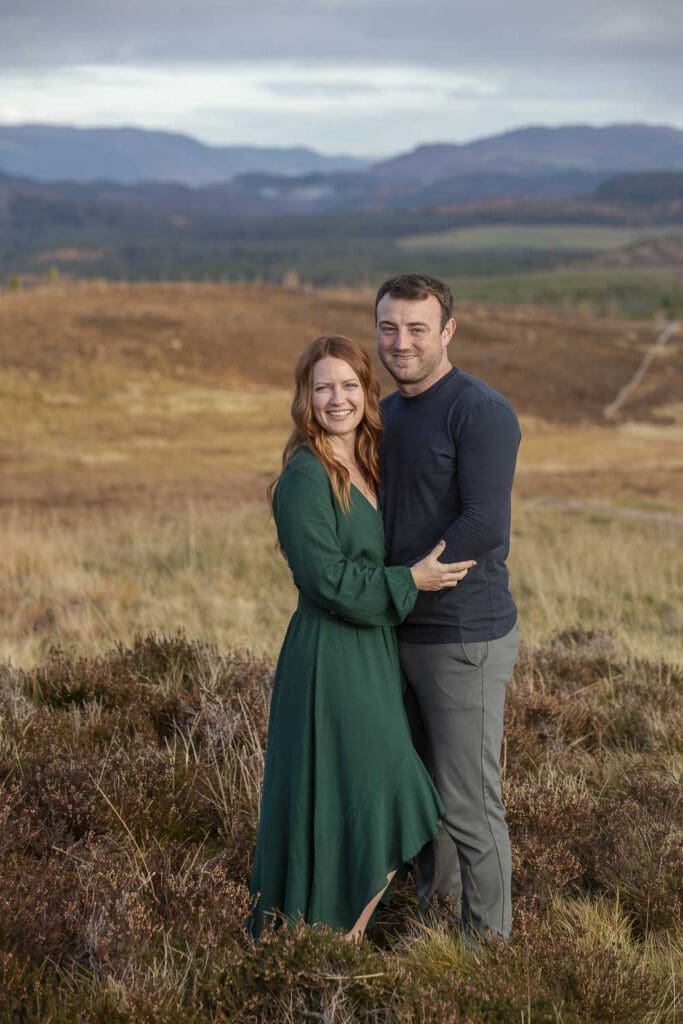 Loch Ness viewpoint couples photo