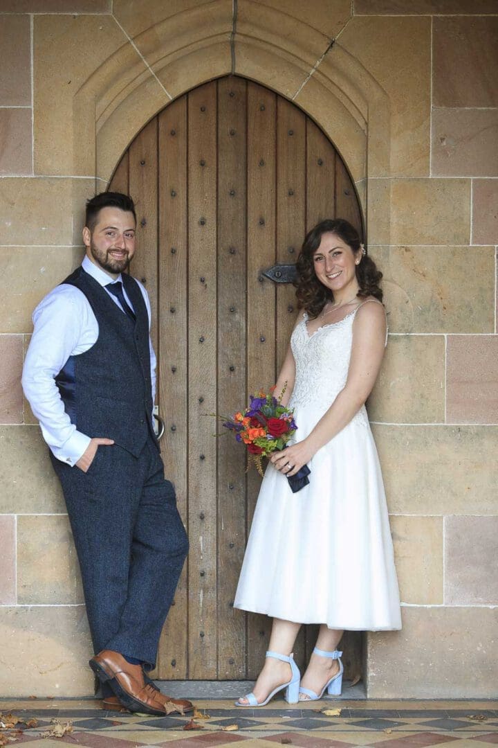 Highland club bride and groom