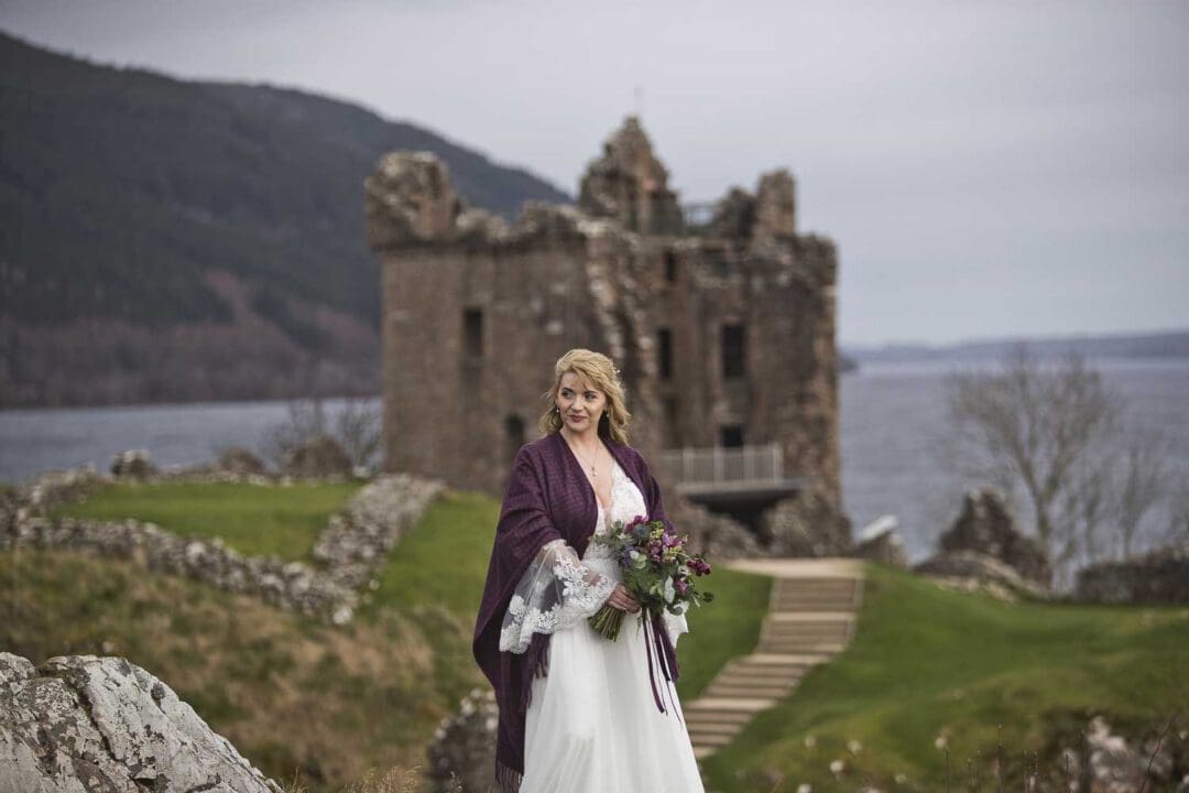 Urquhart castle scotland groom